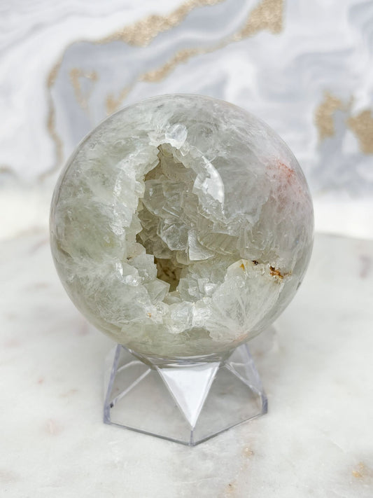 Grünquarz Blumenachat Kugel Nr. 3