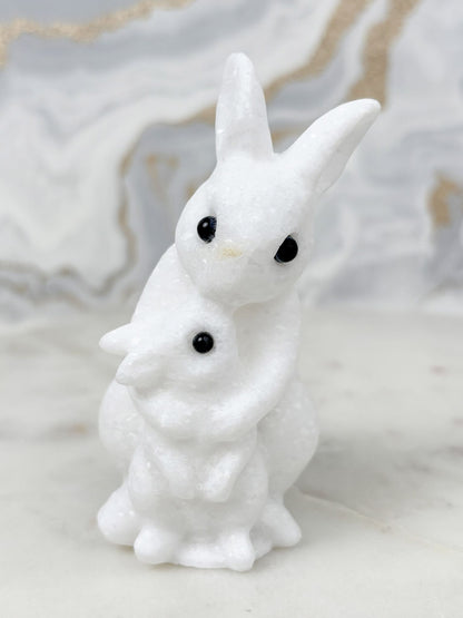 Dolomit Figur Nr. 11 (Hasen Duo)