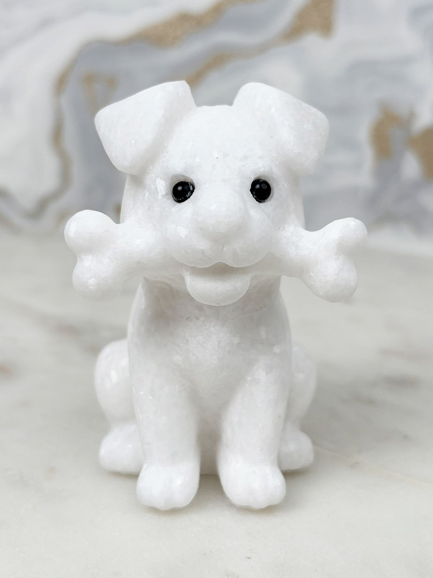 Dolomit Figur Nr. 13 (Hund mit Knochen)