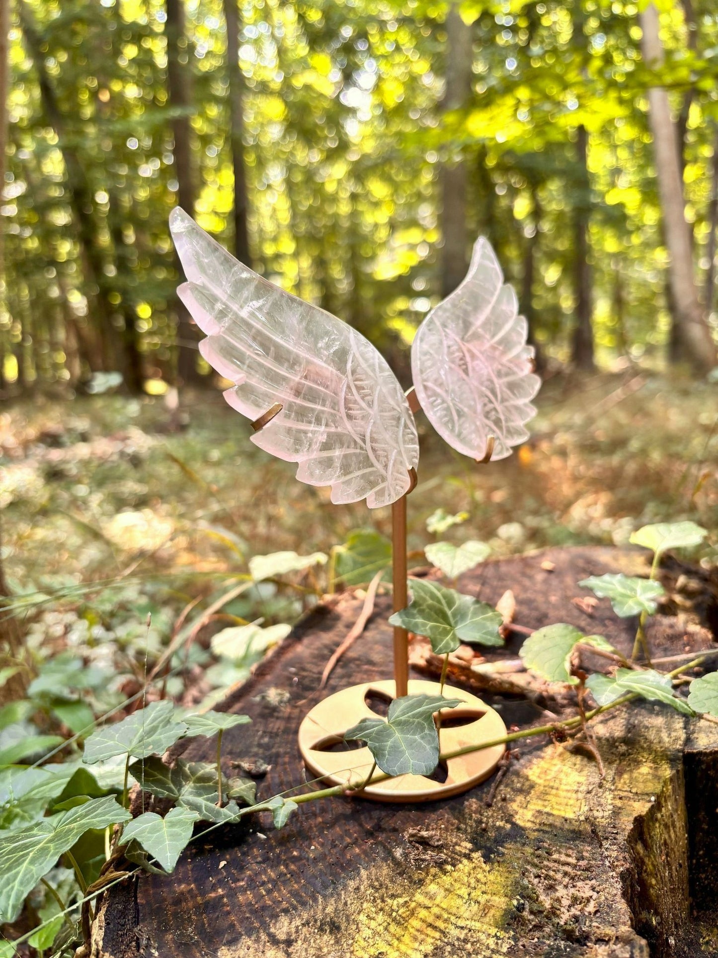 Engelsflügel aus Rosenquarz