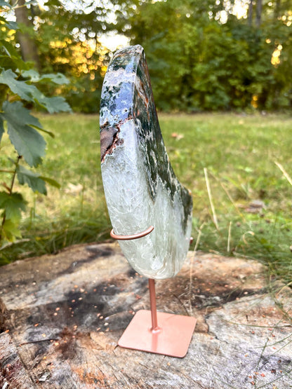 Grüner Jaspis & Achat Mond