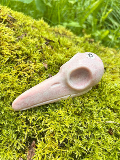 Krähen Schädel Pinker Opal