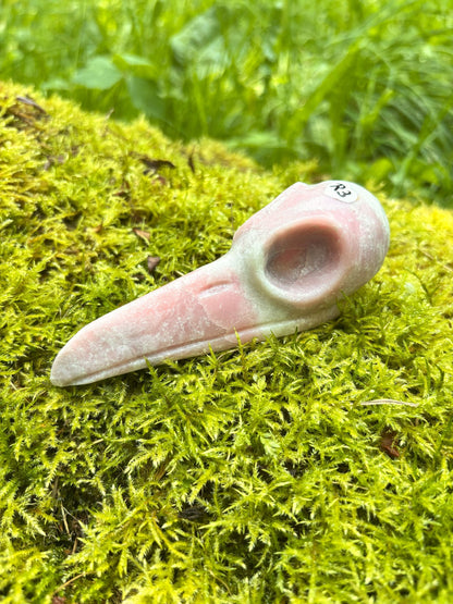 Krähen Schädel Pinker Opal