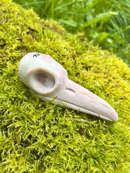 Krähen Schädel Pinker Opal