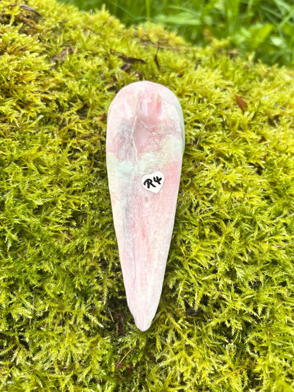Krähen Schädel Pinker Opal