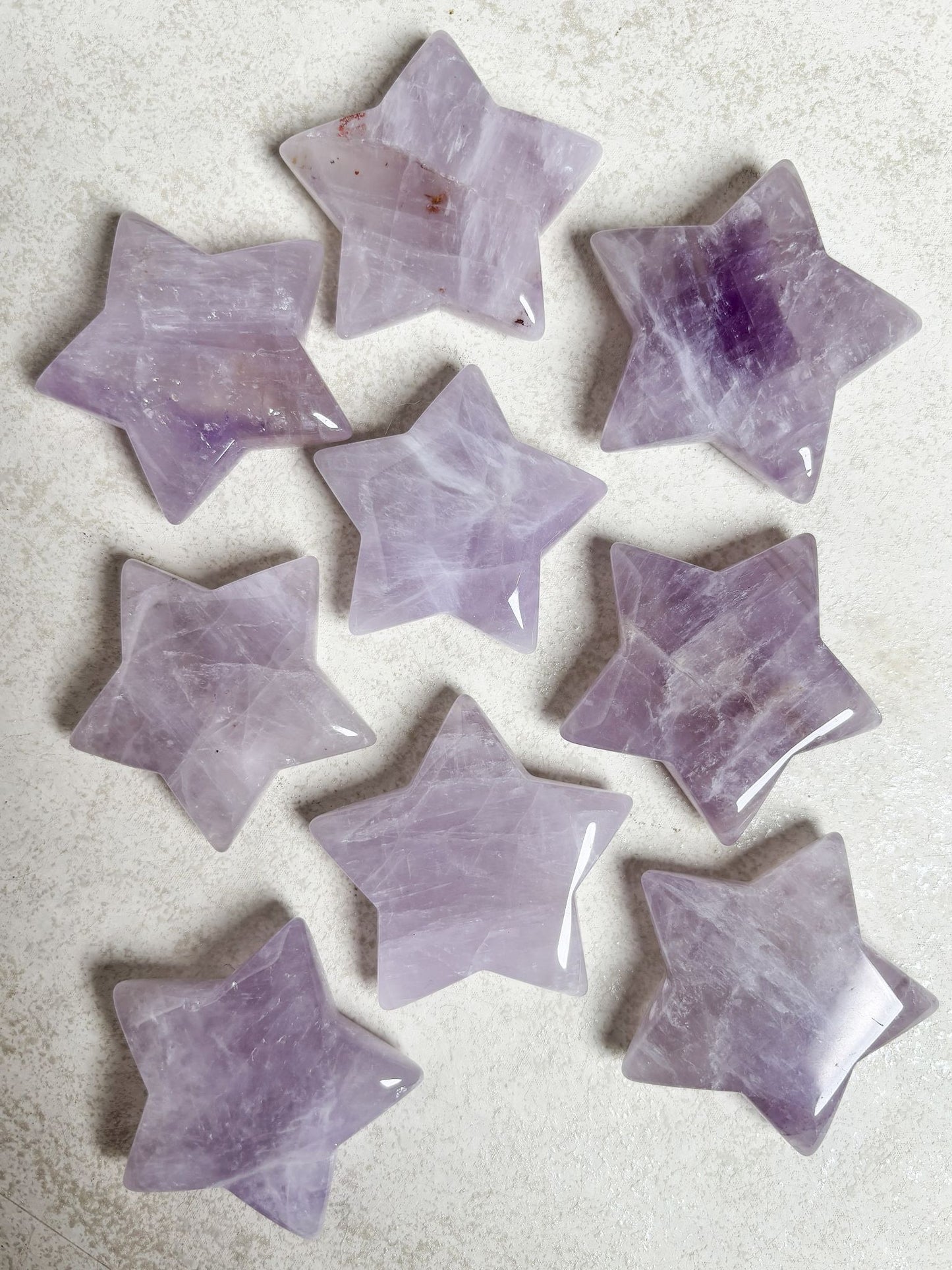 Lavendelquarz Sterne