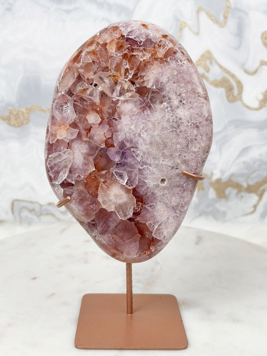 Pink Amethyst & Quarz Freiform Nr. 1