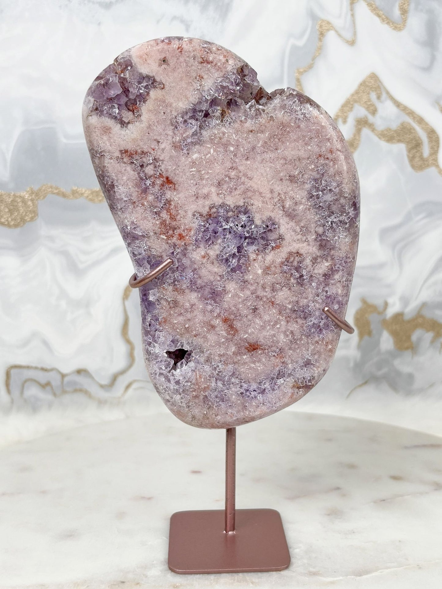 Pink Amethyst & Amethyst Freiform Nr. 2