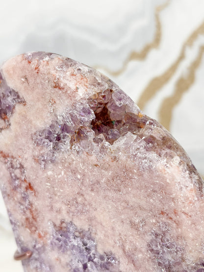 Pink Amethyst & Amethyst Freiform Nr. 2