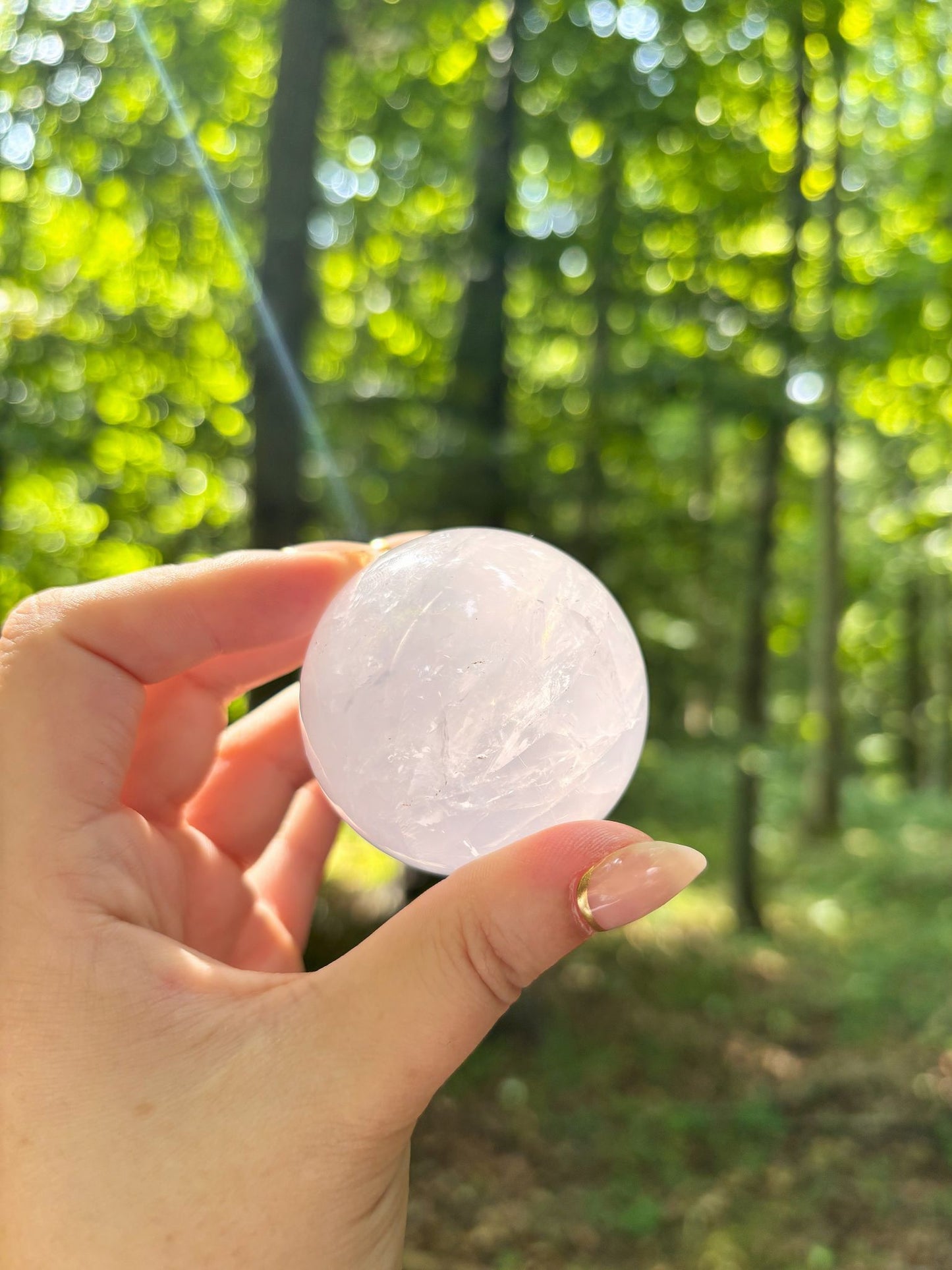 Periwinkle Rosenquarz Kugel