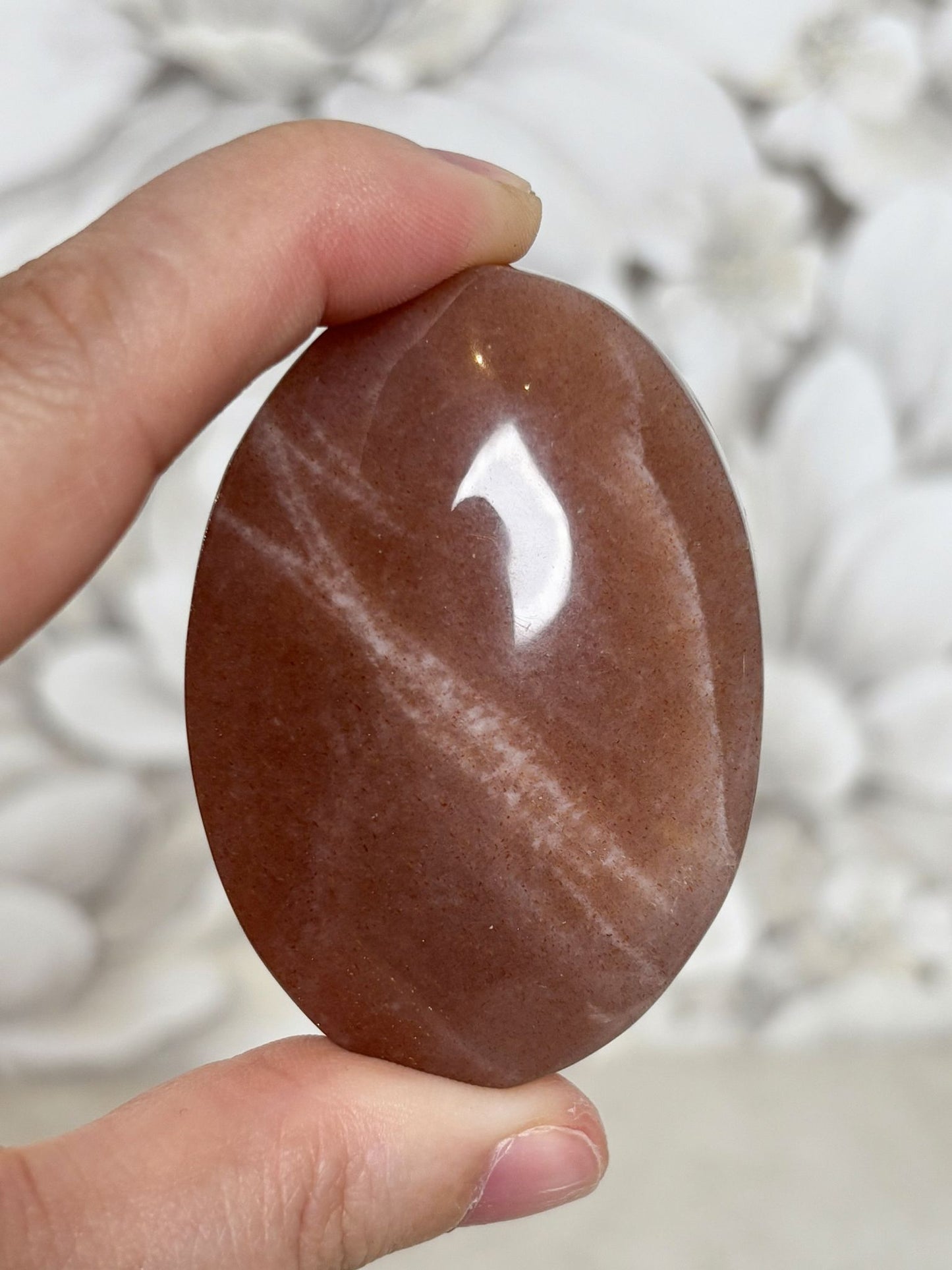 Pfirsich Mondstein & Sonnenstein Handstein