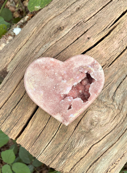 Pinker Amethyst Herz Klein