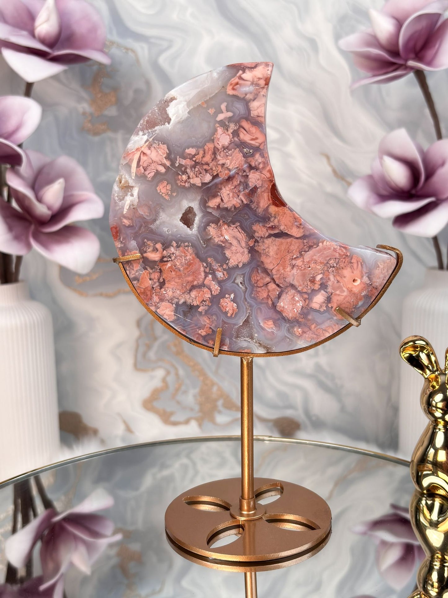 Pinker Achat / Cotton Candy Achat Mond 2