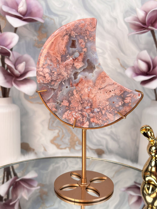 Pinker Achat / Cotton Candy Achat Mond 1