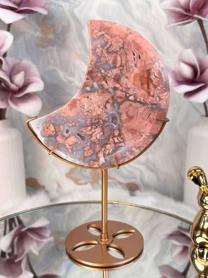 Pinker Achat / Cotton Candy Achat Mond 1