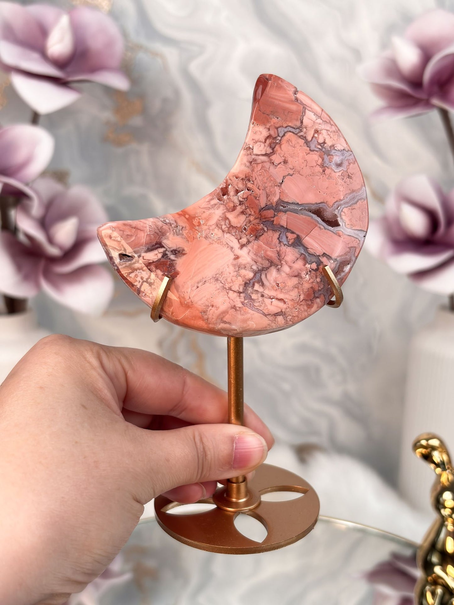 Pinker Achat / Cotton Candy Achat Mond 6