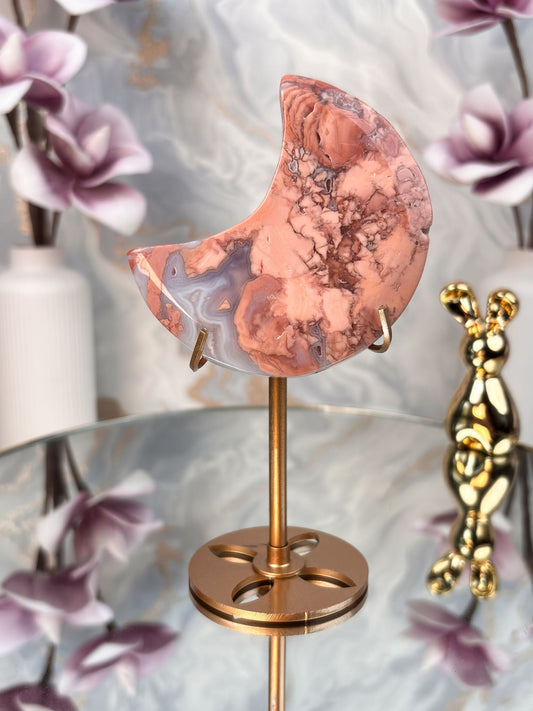 Pinker Achat / Cotton Candy Achat Mond 5