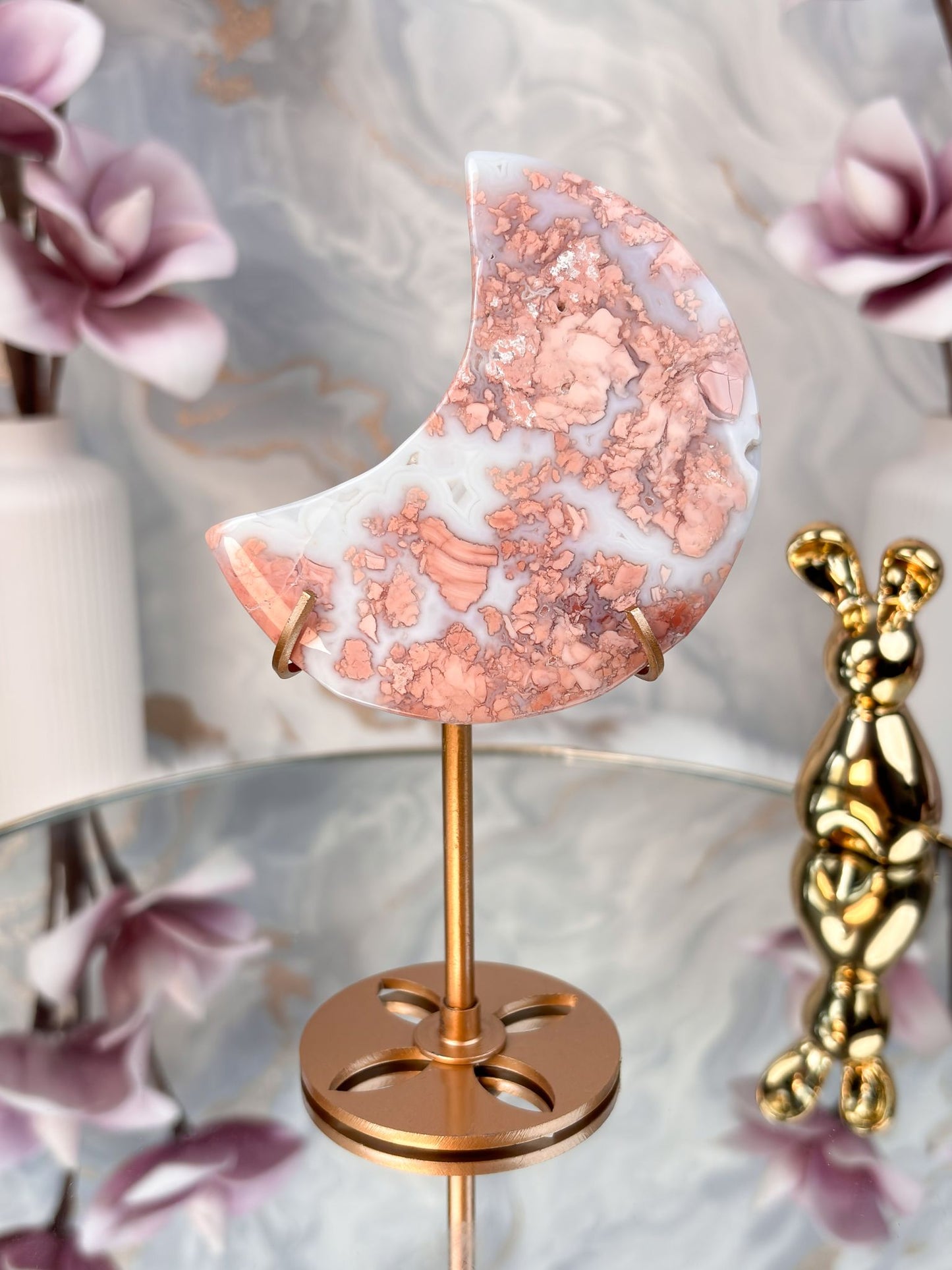 Pinker Achat / Cotton Candy Achat Mond 4