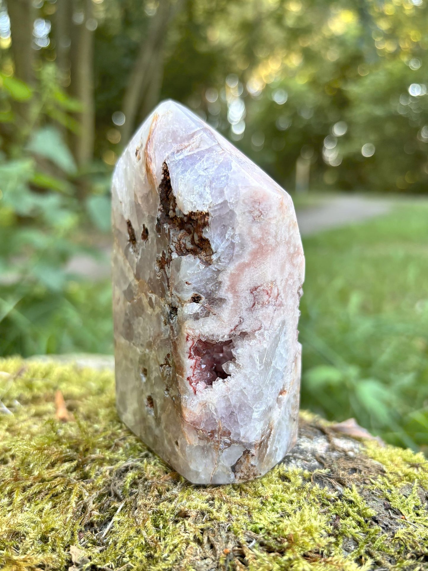Pinker Amethyst Turm Klein