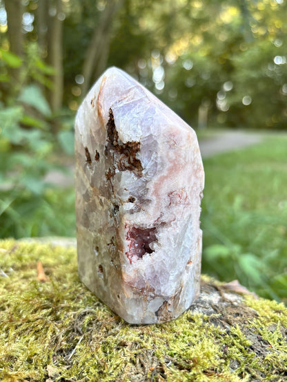 Pinker Amethyst Turm Klein