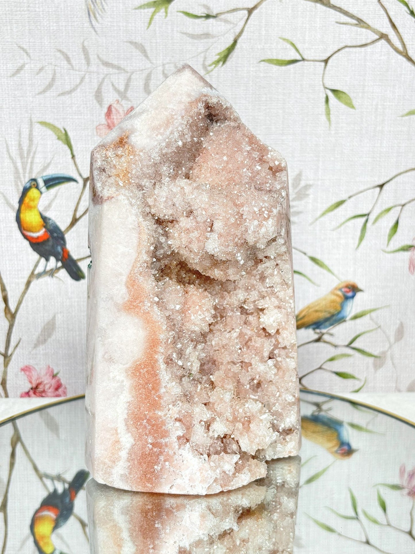 Pinker Amethyst Turm Groß