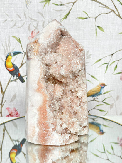 Pinker Amethyst Turm Groß