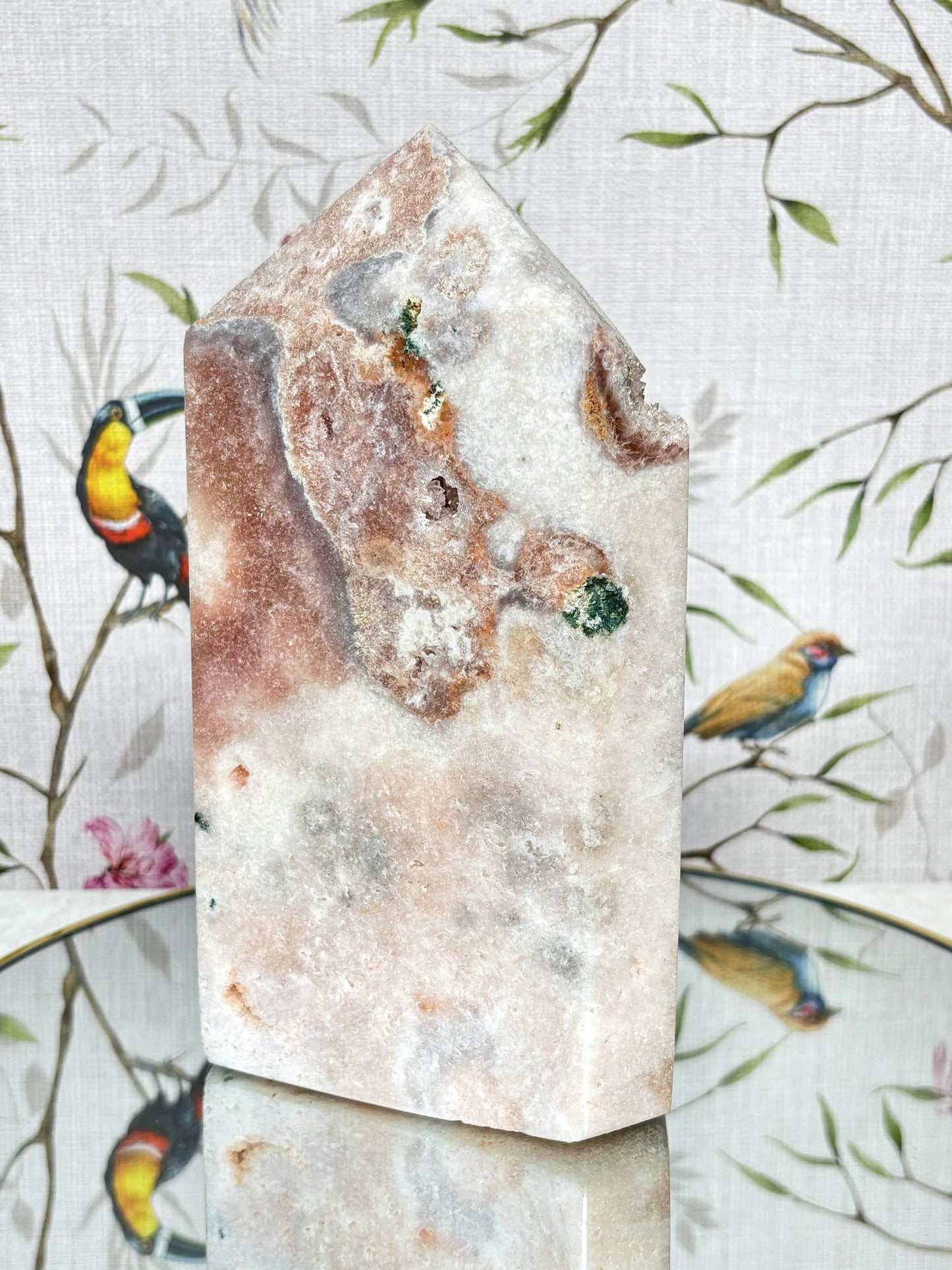 Pinker Amethyst Turm Groß