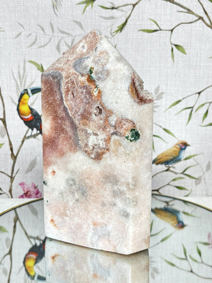 Pinker Amethyst Turm Groß