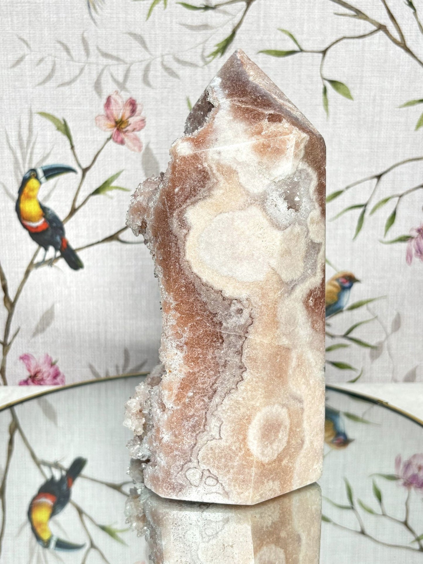 Pinker Amethyst Turm Groß