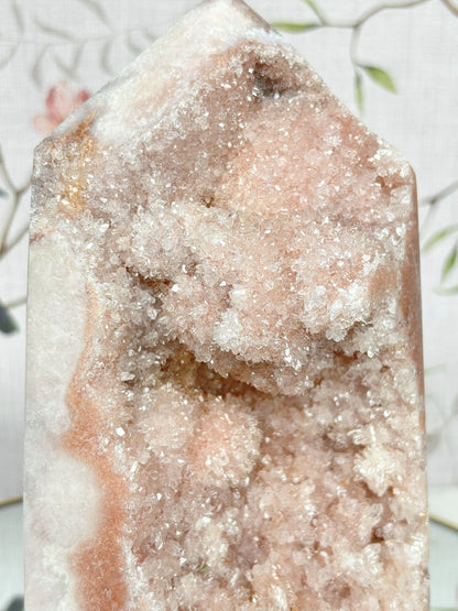 Pinker Amethyst Turm Groß