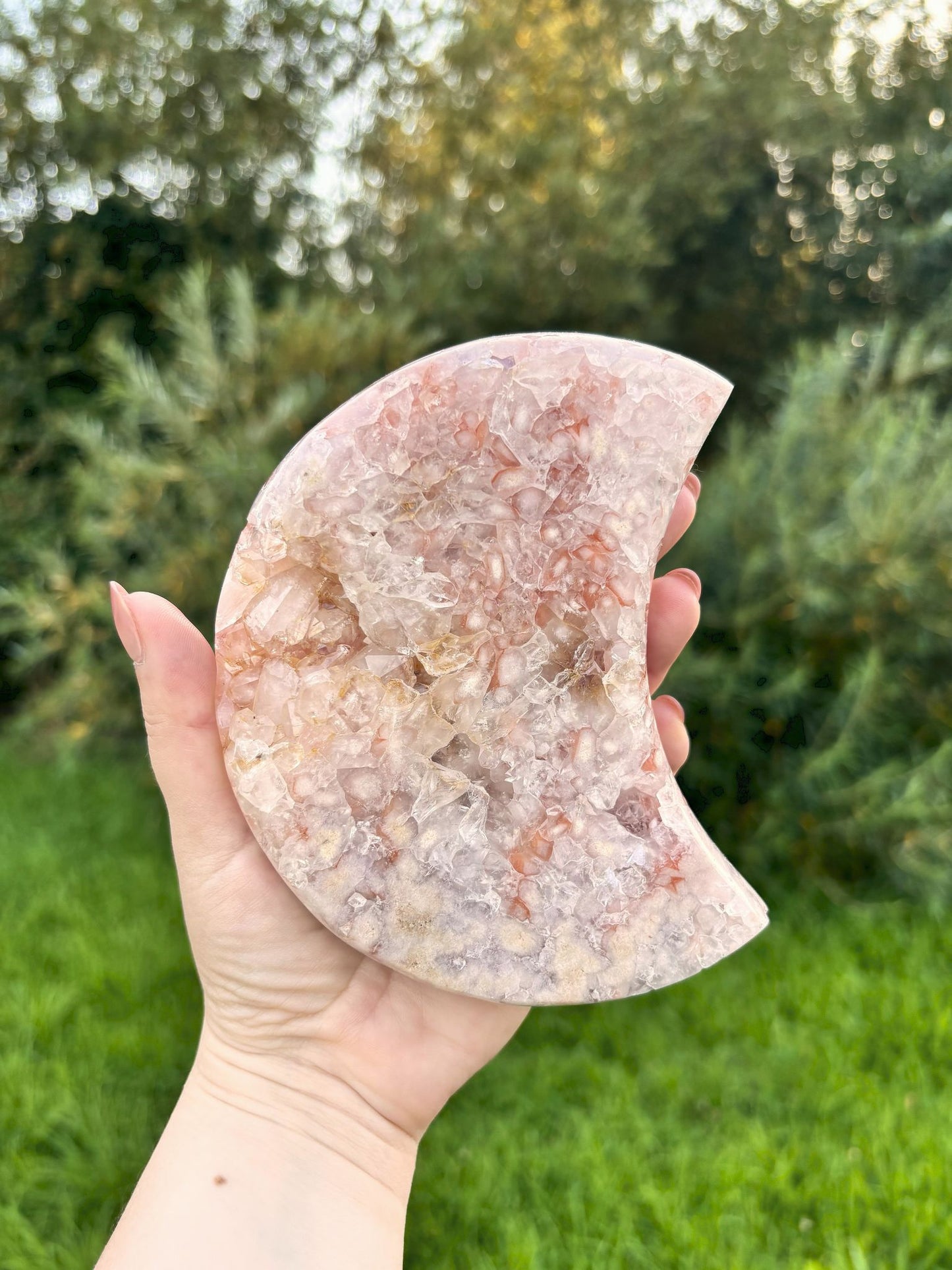 Pinker Amethyst & Quarz Mond