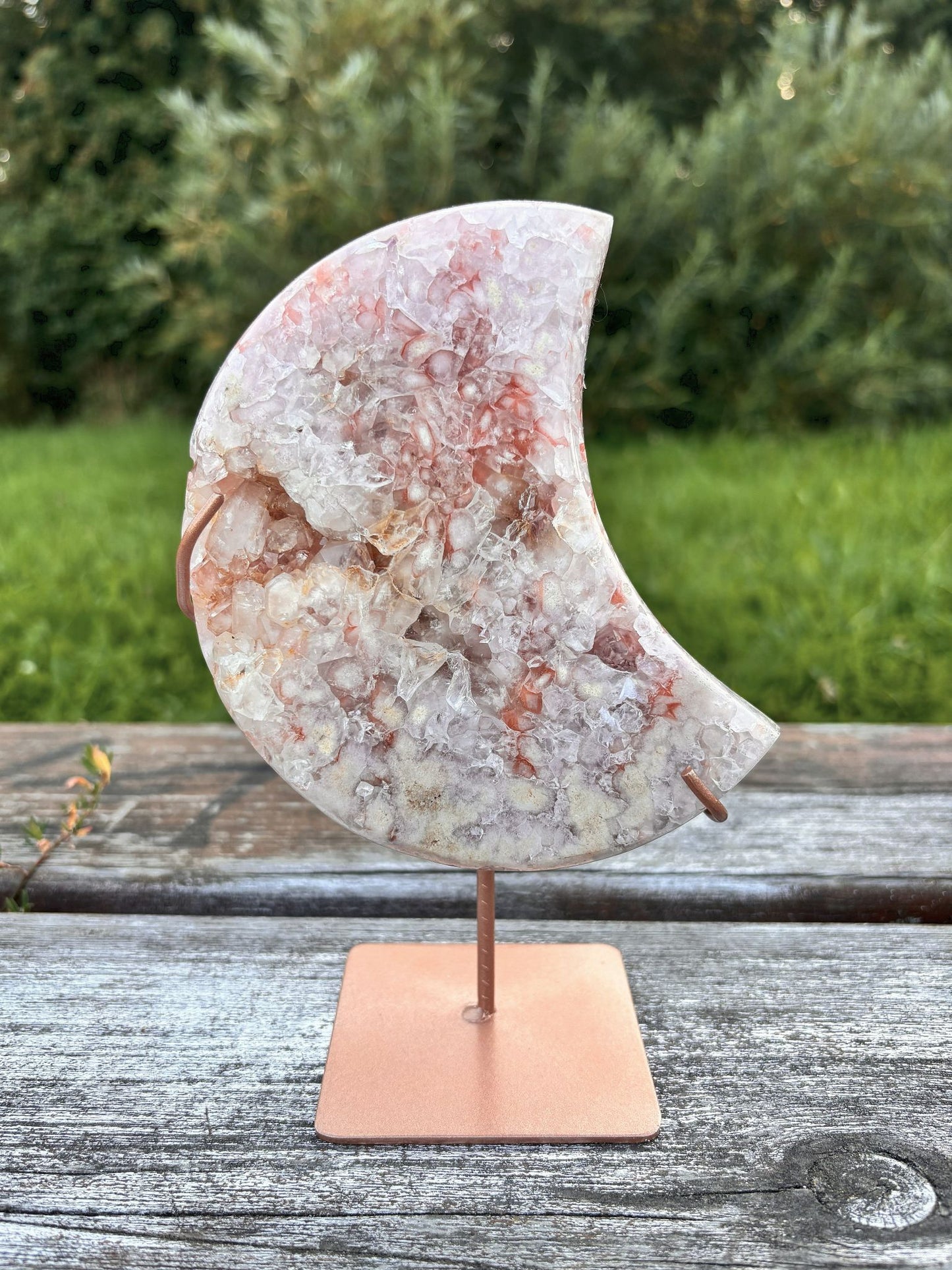 Pinker Amethyst & Quarz Mond