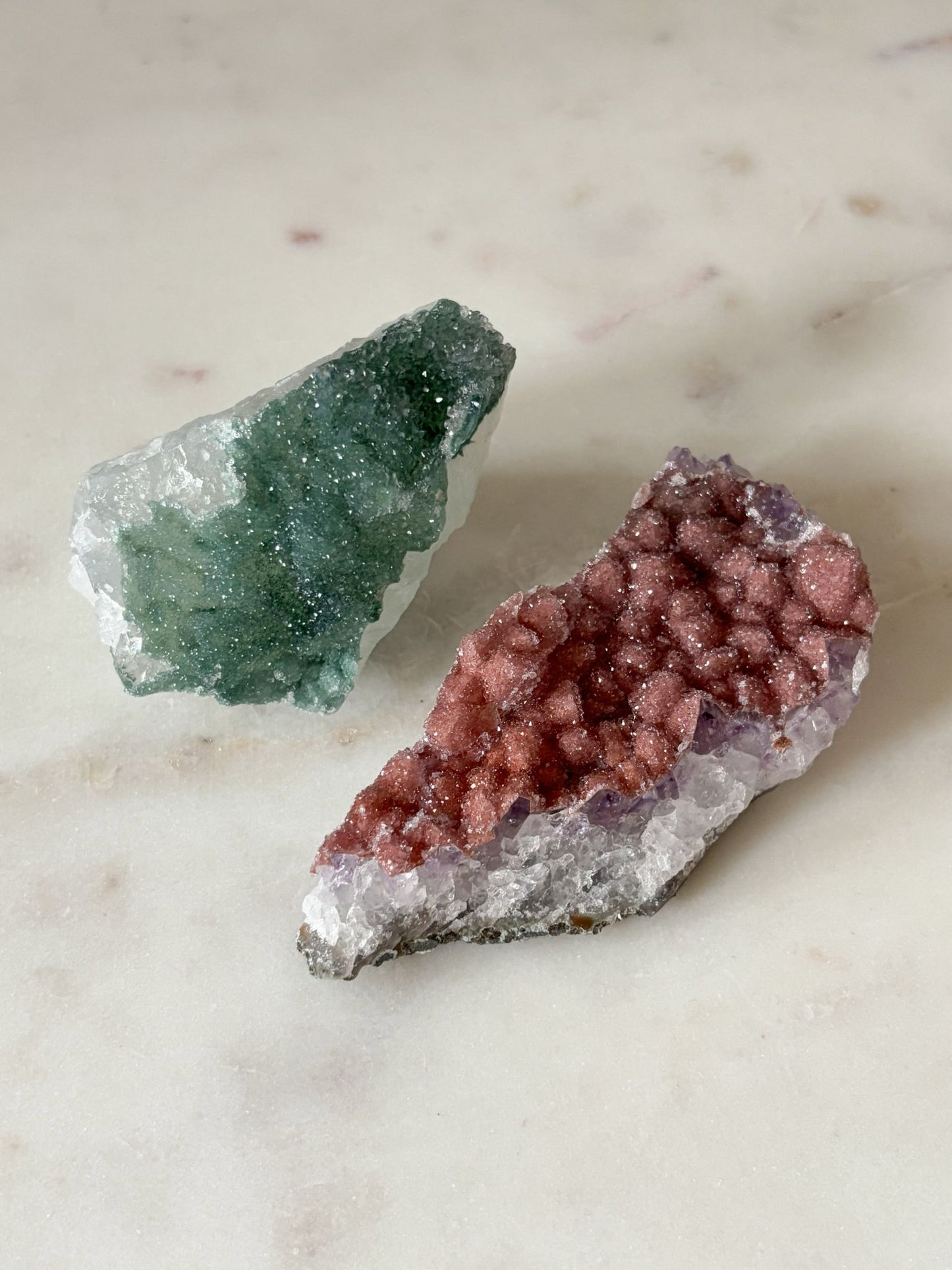 Regenbogen Amethyst Stücke Set 1