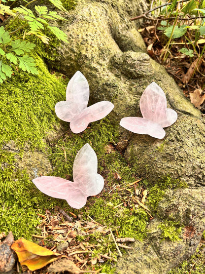 Rosenquarz Schmetterlinge