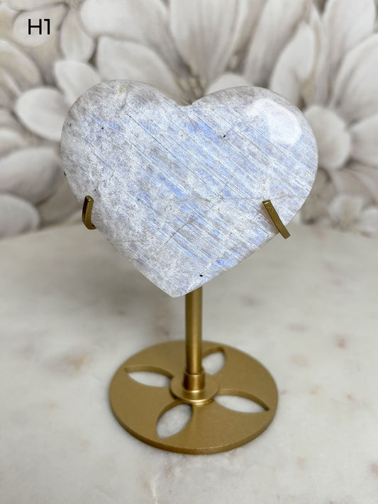 Weißer Mondstein Herzen