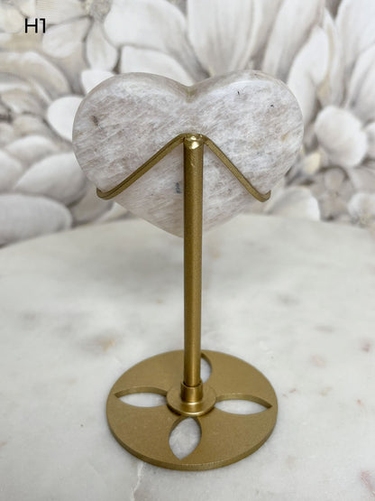 Weißer Mondstein Herzen