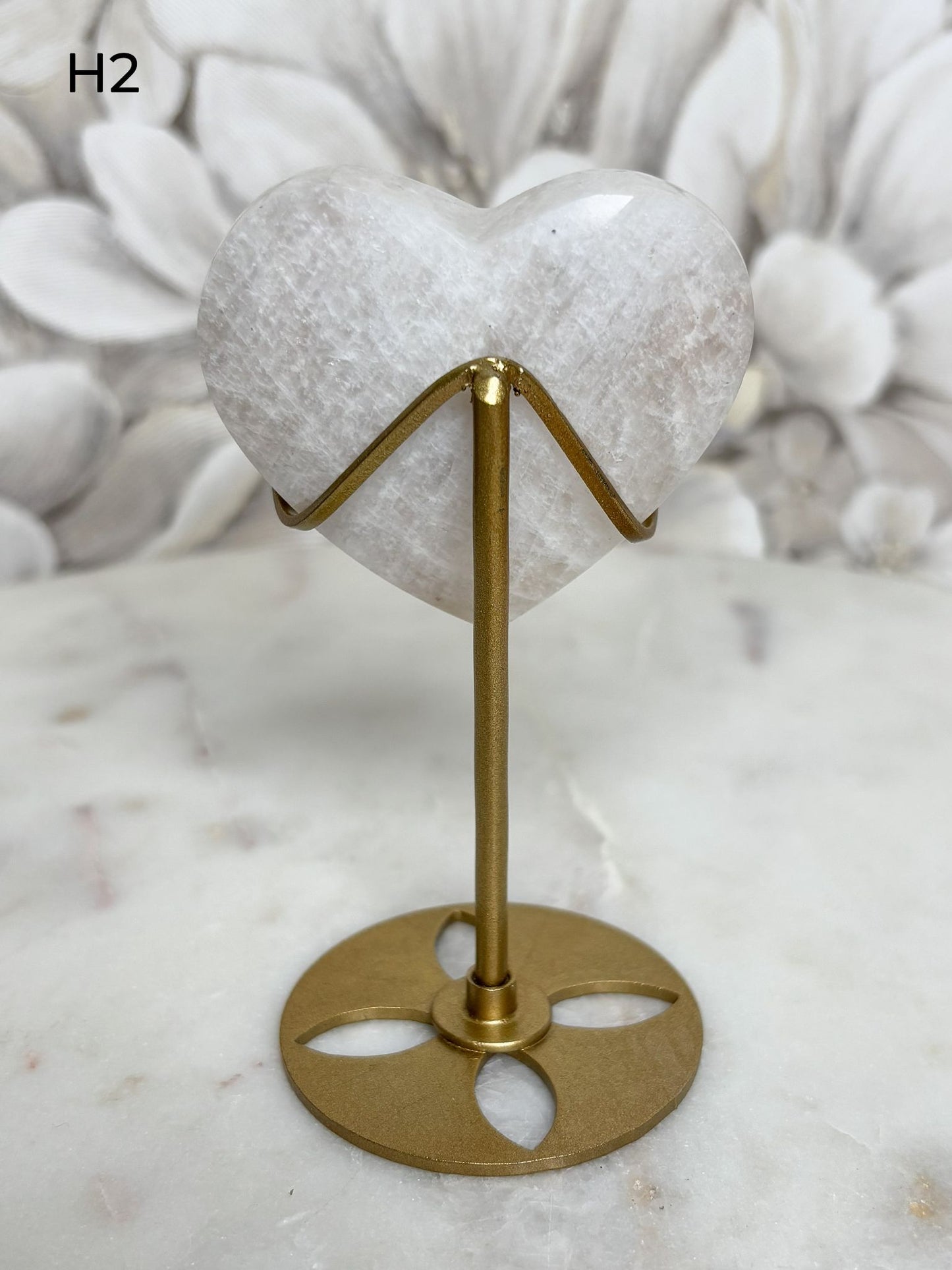 Weißer Mondstein Herzen