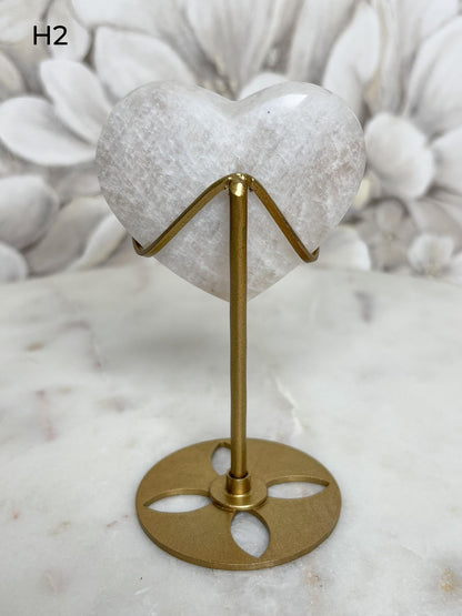 Weißer Mondstein Herzen