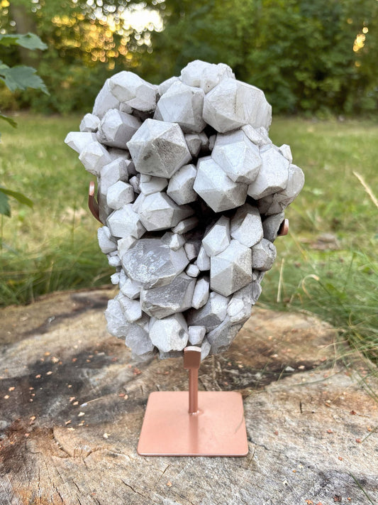 Weißer Kerzenquarz / Lemurian Cluster