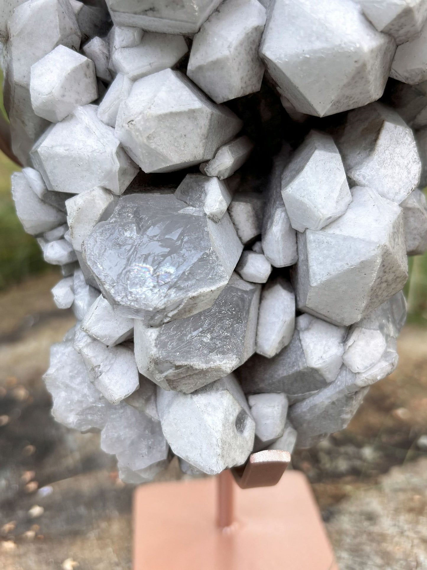 Weißer Kerzenquarz / Lemurian Cluster