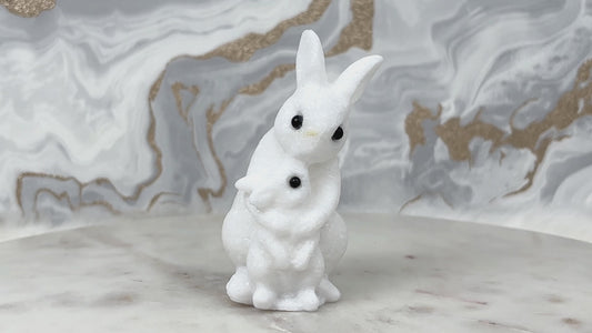 Dolomit Figur Nr. 11 (Hasen Duo)