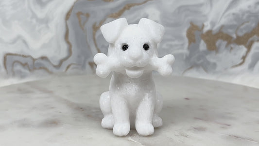 Dolomit Figur Nr. 13 (Hund mit Knochen)