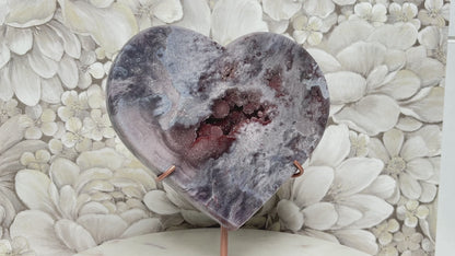 Pinker Amethyst Herz Groß