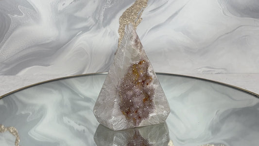 Achat-Diamant mit Kristalldruse