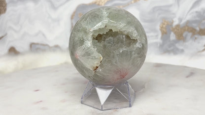 Grünquarz Blumenachat Kugel Nr. 3