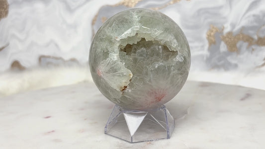 Grünquarz Blumenachat Kugel Nr. 3