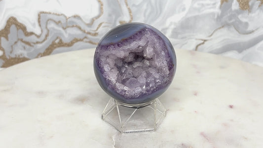 Amethyst Achat Kugel Nr. 2