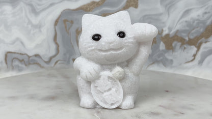 Dolomit Figur Nr. 10 (Glückskatze)